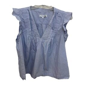 Derek Lam 10 Crosby Blue & White Striped Sleeveless Top EU 40 US 8 ‎ EUC